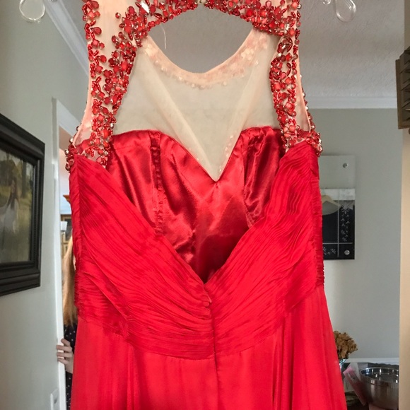 Red Ball Gown Prom Dress - Picture 2 of 5